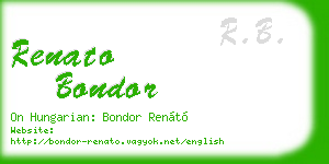 renato bondor business card