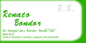 renato bondor business card